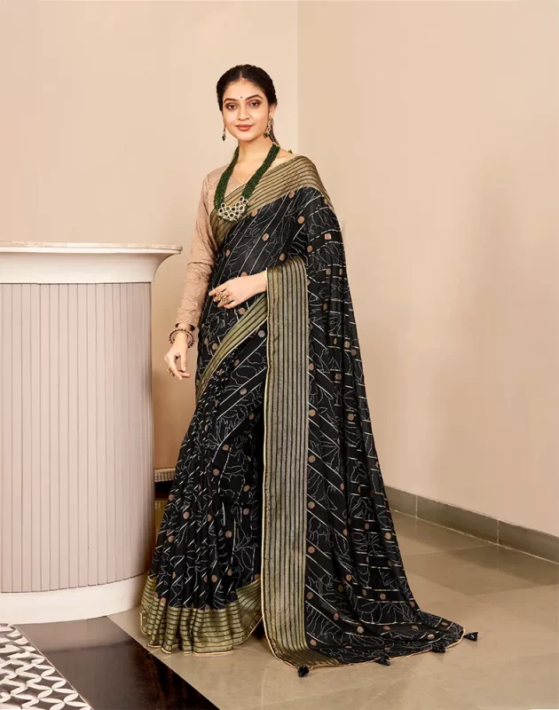 Black Chiffon Saree