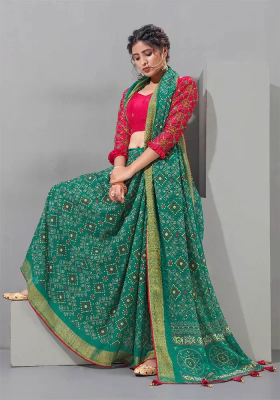 Light Green Chiffon Saree