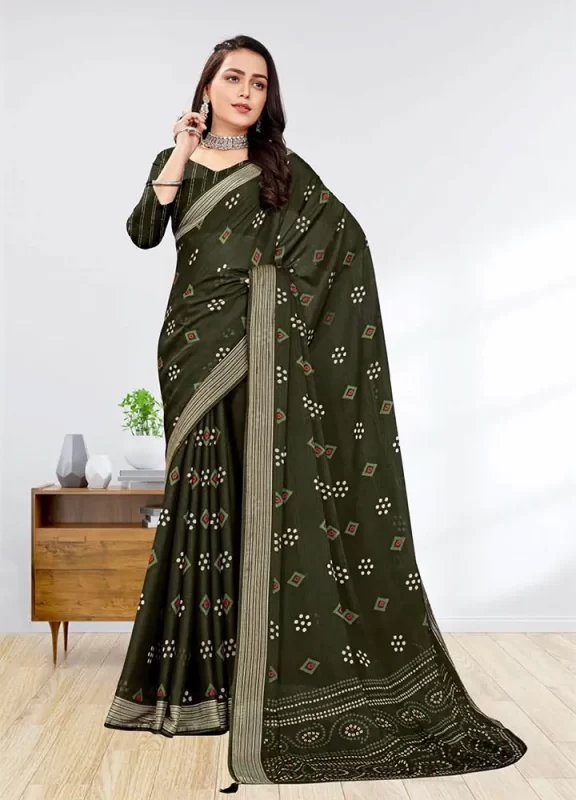 Green Georgette Saree