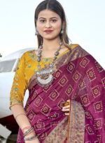 Maroon Soft Silk Jacquard Saree