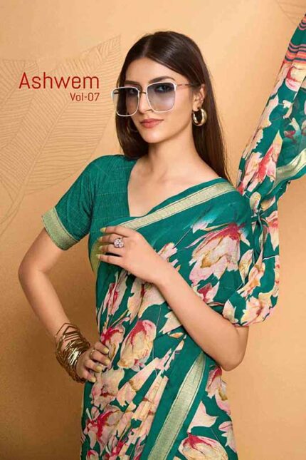 Dull Moss Saree