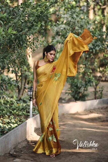 Yellow Soft Silk Saree