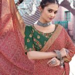 Georgette Moss Saree