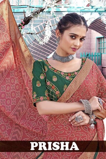 Georgette Moss Saree
