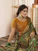 Green Soft Silk-Jequard Sarees