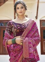 Pink Soft Silk-Jequard Sarees