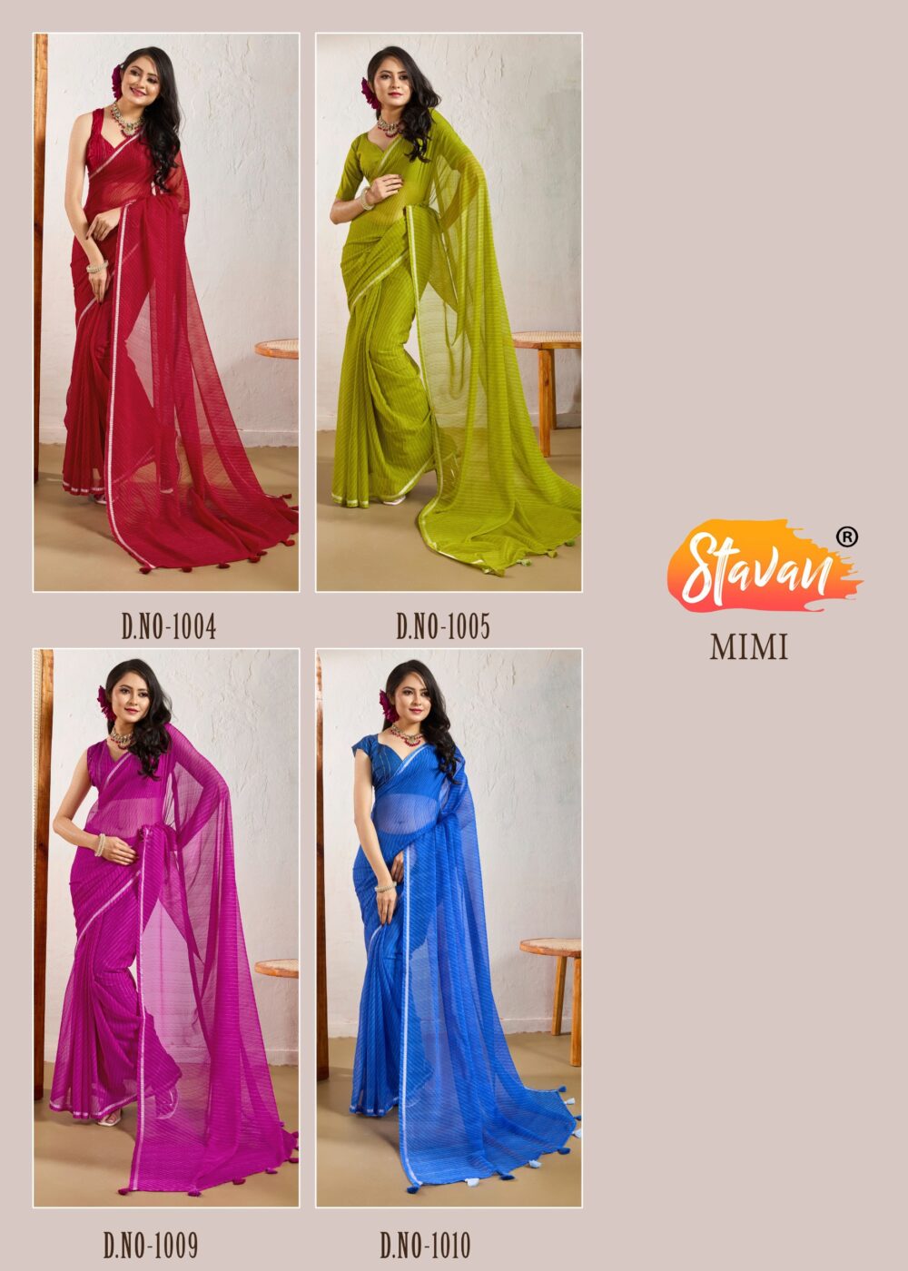 marwadi color chiffon leheriya saree